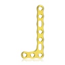 EickLoxx Small Contour 2.2 L-alakú csontlemez, bal oldali, 9 lyuk, 18 × 39 mm, 1.7 / 2.3 rendszer, sárga