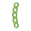 EickLoxx Small Contour 2.2 C-alakú csontlemez, 5 lyuk, 6 × 30 mm, 1.7 / 2.3 rendszer, zöld