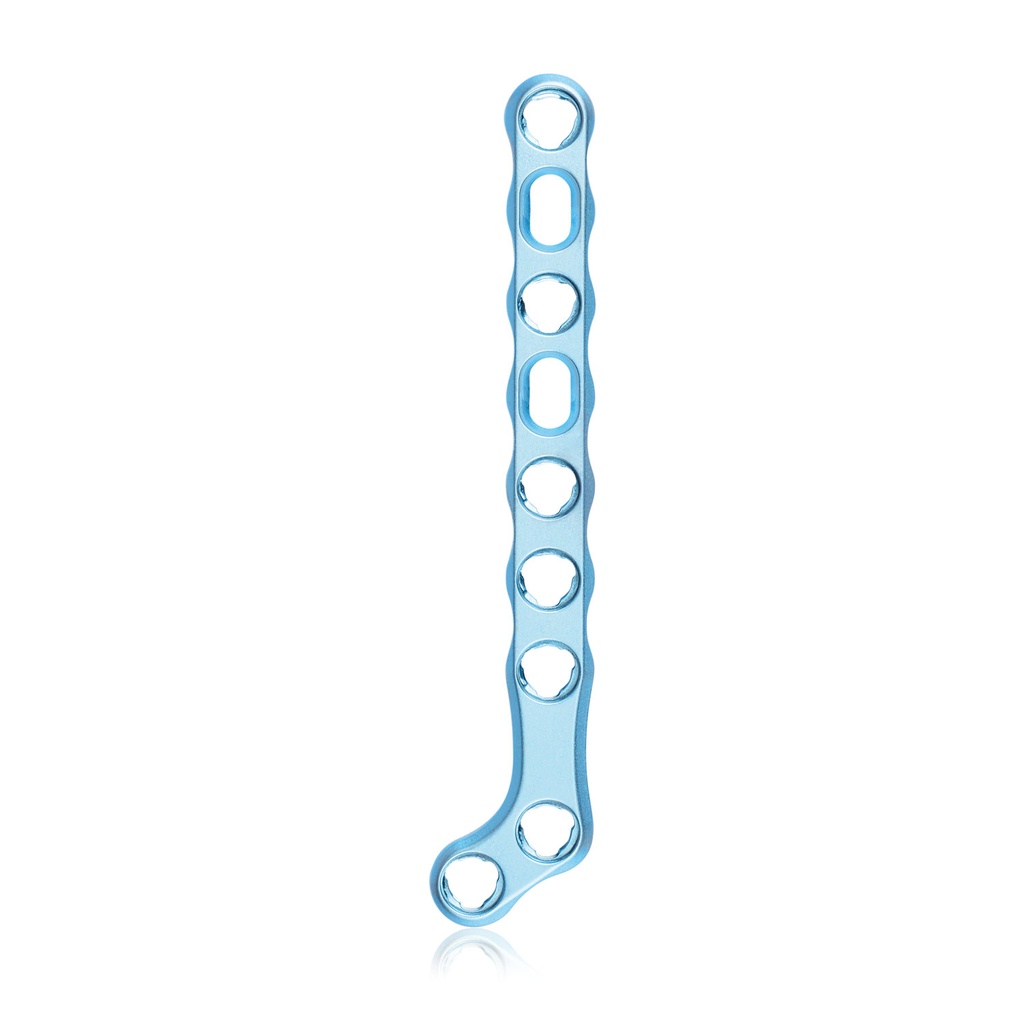 [197934] EickLoxx Small Contour 3.0, hockey-plade venstre, 9 huller, system 2,7/3,5 mm, lyseblå, 15 x 75 mm