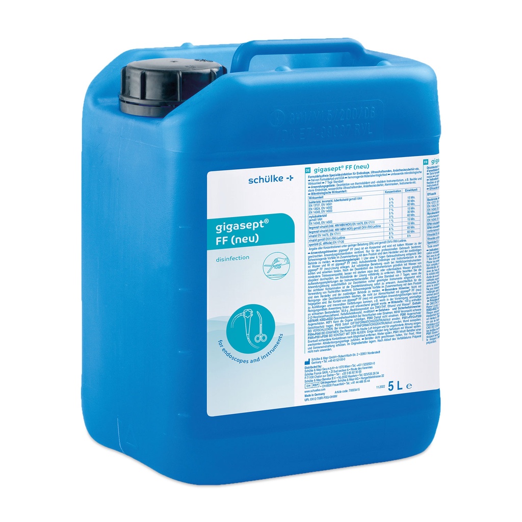 Schülke gigasept® FF, tanica da 5 l, disinfezione manuale di strumenti chirurgici e strumenti medici delicati