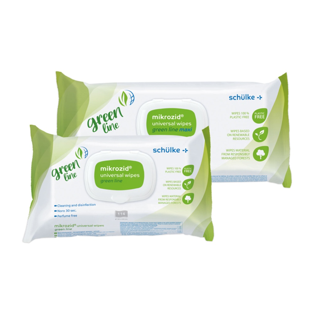 Schülke mikrozid® universal wipes green line Desinfektionsservietter