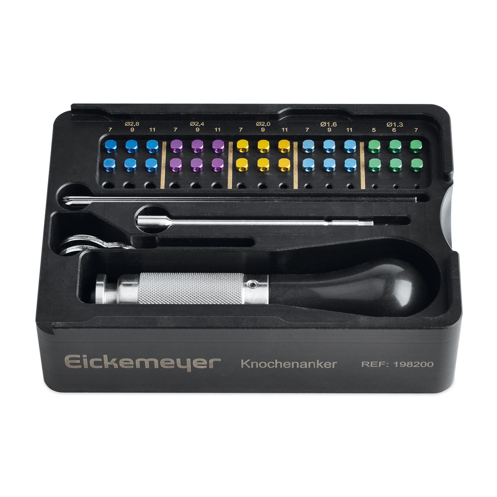 Knogleanker skruesæt komplet
