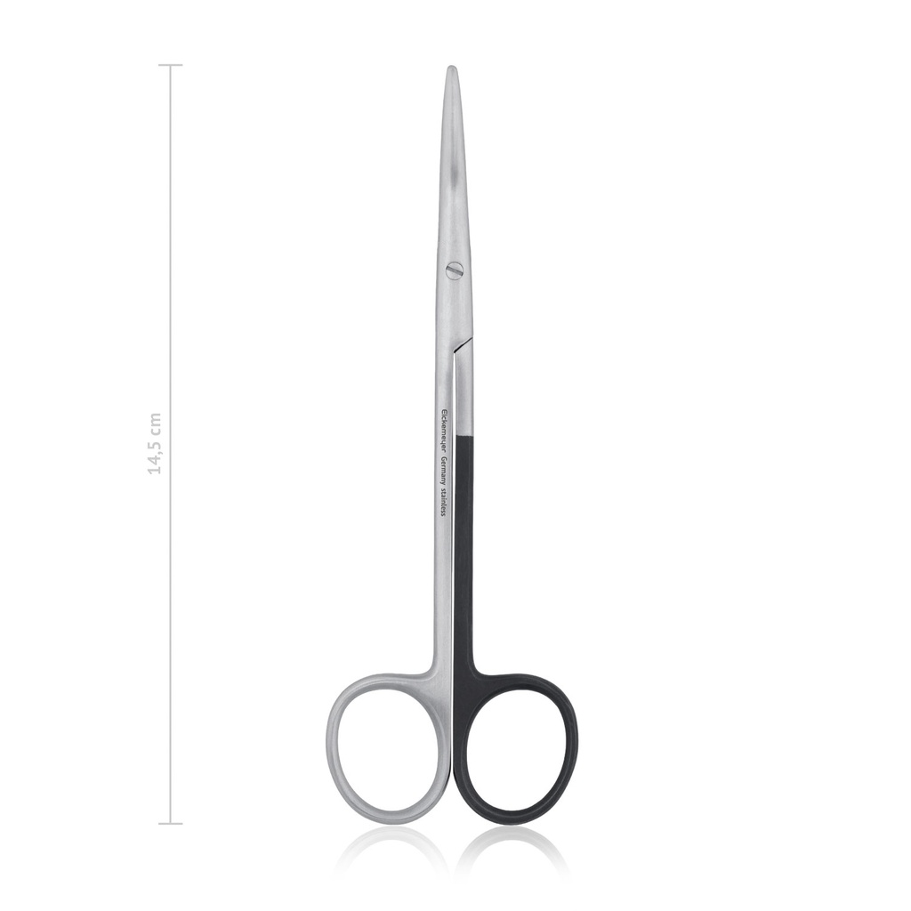 Forbici da dissezione METZENBAUM, L14,5 cm, curve, punta smussa, per mancini