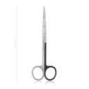 Forbici da dissezione METZENBAUM, L14,5 cm, curve, punta smussa, per mancini