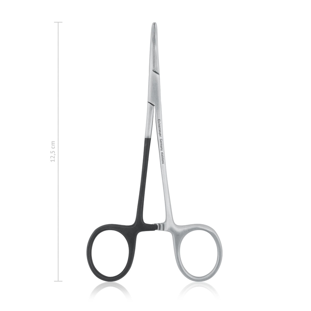 Pinza emostatica HALSTEAD-MOSQUITO per mancini, 12,5 cm, curva