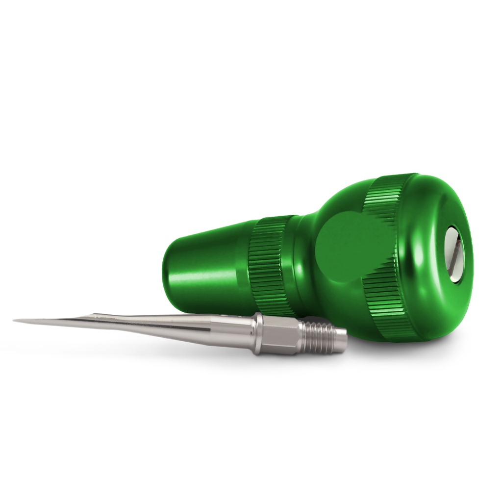 Dentanomic lófogászati nyél, hosszú kivitel, 7,5-ösnél nagyobb kesztyűmérethez, zöld