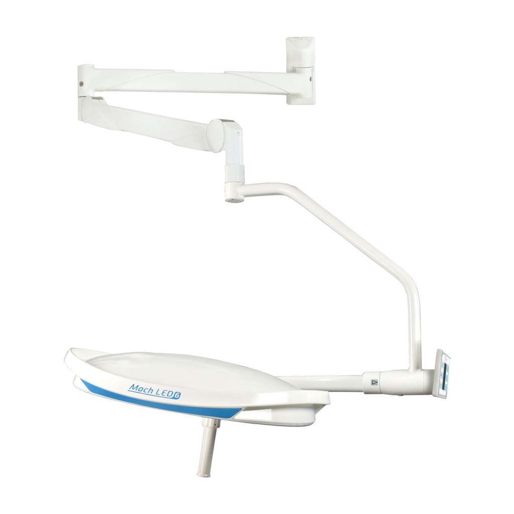 Lampada operatoria DR. MACH LED 6MC – Modello a parete, fuoco variabile, 140.000 lux