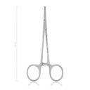 Pinza emostatica 12 cm, dritta,denti 1x2 LINEA ECONOMICA