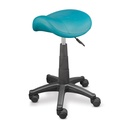 Sedia da visita ZWEEZI, con ruote e sella, regolabile in altezza da 55-85 cm colore EVERGREEN