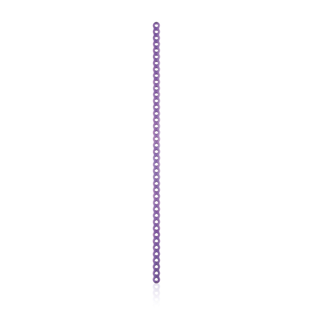 Placca ossa EickLoxx Small, Titanio, Magenta, 41 fori, 2.4 x 6.5 x 225mm, sistema Ø1.7/2.3