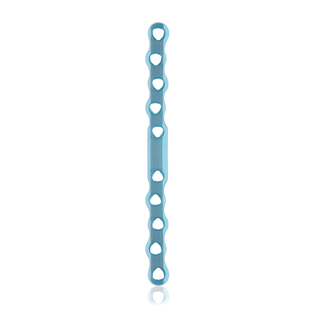 EickLoxx S-Typ Knochenplatte 10-Loch 108 x 8 x 3.2mm, Titan, gelb,