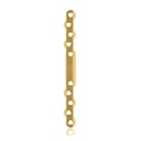 Placca ossa EickLoxx tipo-S 10-fori, 120 x 10 x 4,5mm. in titanio, oro