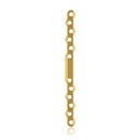 EickLoxx S-Typ Knochenplatte 14-Loch, 140 x 11 x 4,5mm. Titan, gold 
