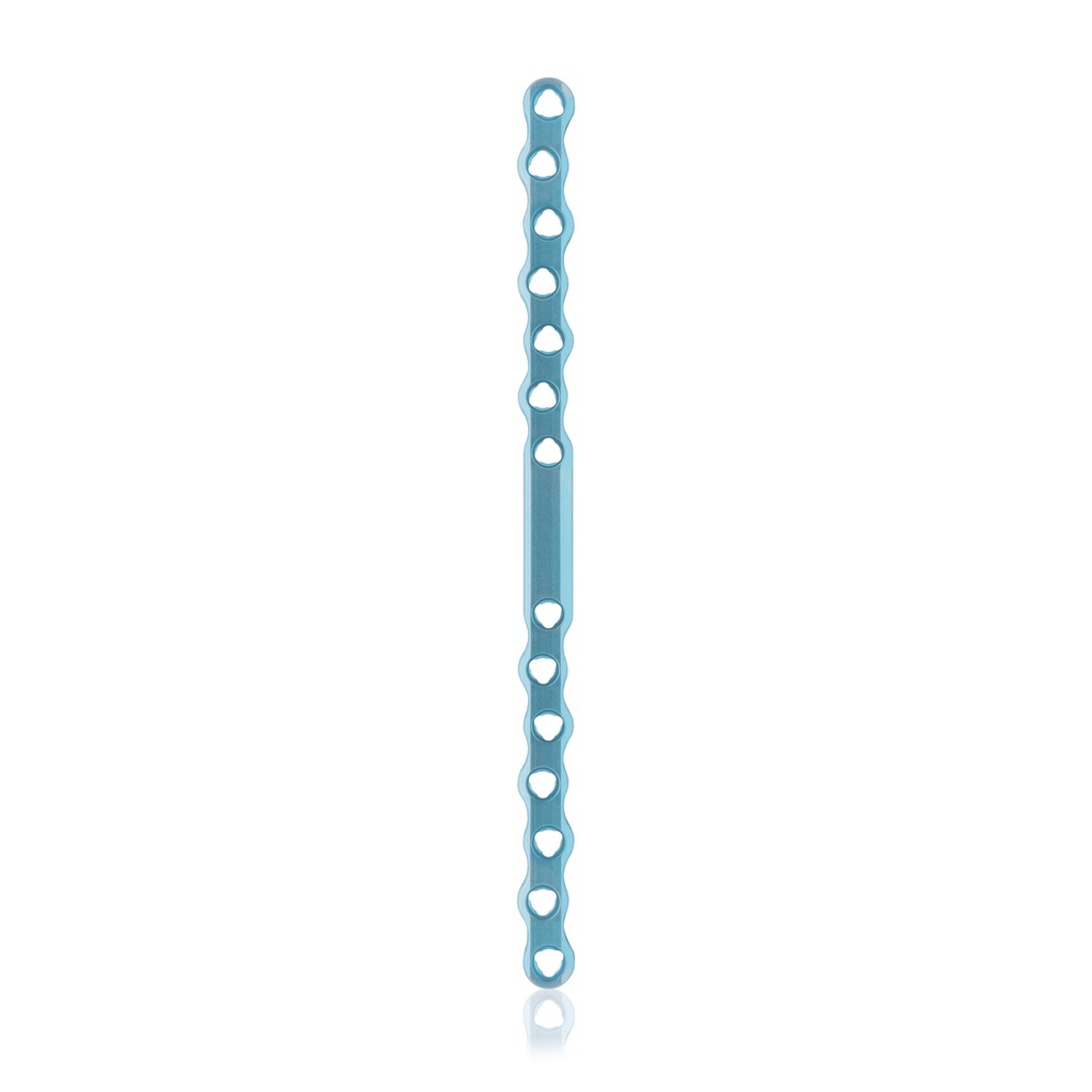 EickLoxx S-Typ Knochenplatte 14-Loch, 158 x 8 x 3.2mm, Titan, gelb,