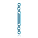 Placca EickLoxx a forma di S 6-fori  78 x 8 x 3.2mm, Titanio, azzurra,