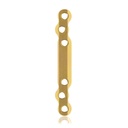 Placca oss EickLoxx a forma di S 6-fori,  80 x 10 x 4,5mm. in titanio, oro