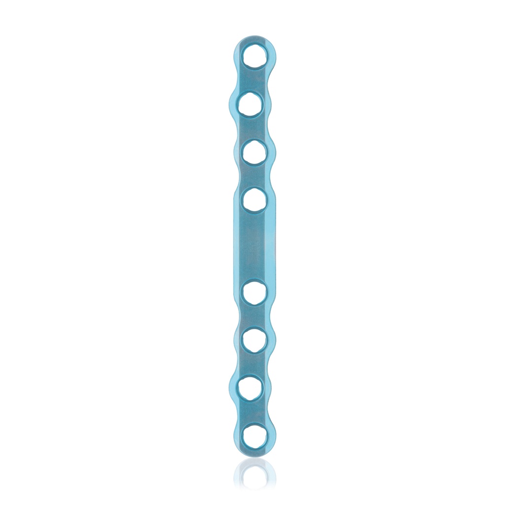 EickLoxx S-Typ Knochenplatte 8-Loch, 88 x 8 x 3.2mm, Titan, gelb,