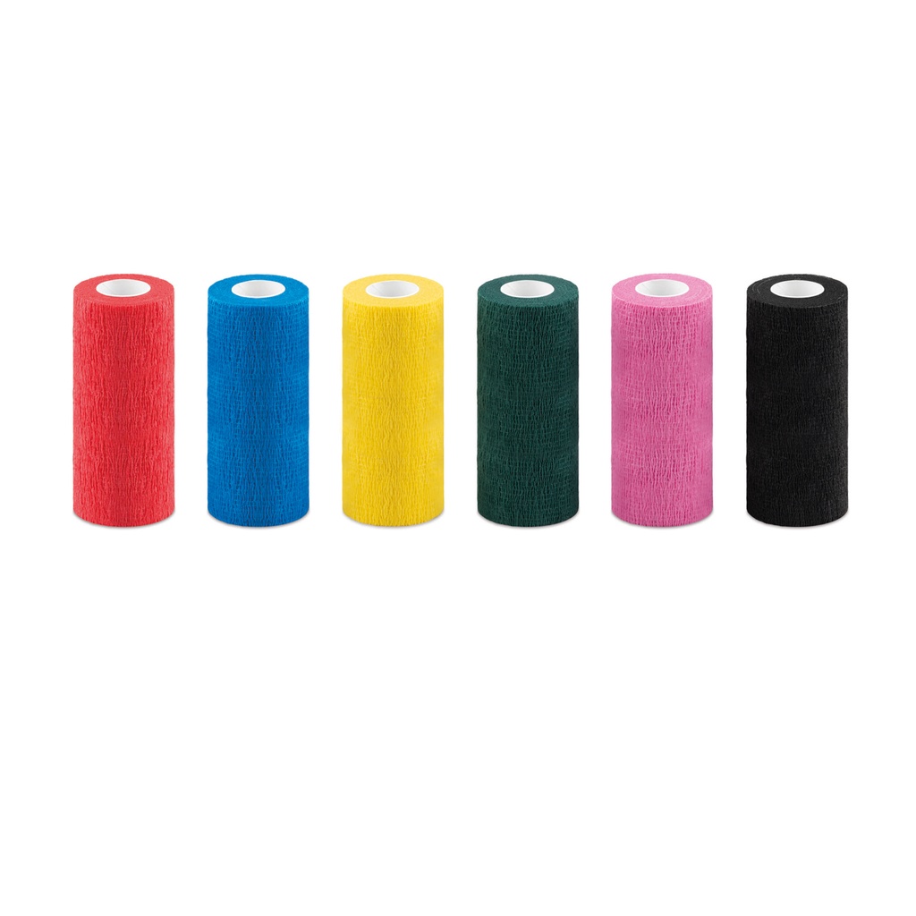 [050752] Benda elastica autoaderente, cm 10 colori assortiti, confez da 18 pz.
