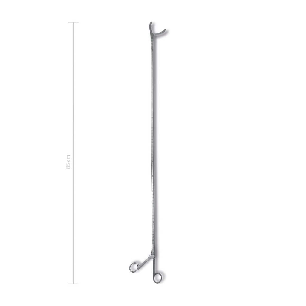 Pinza per corpi estranei rigida, 85 cm,  mod. lungo con morsa lunga