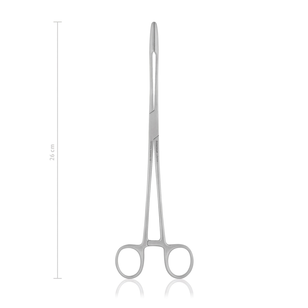 [137526] Pinza per spugna e tampone MAIER, 26 cm, curva, con fissatore