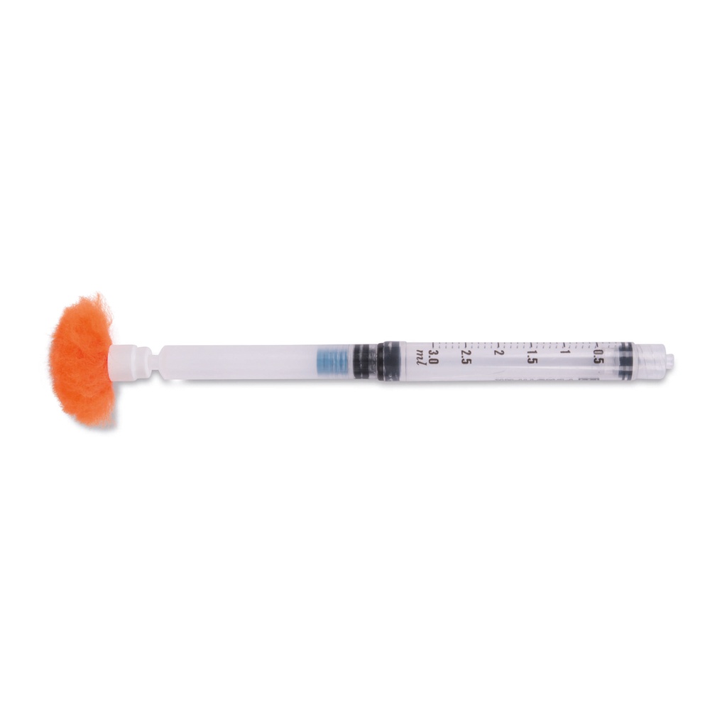 [218131] Siringa per cerbottana leggera, 3 ml, senza ago (arancione)