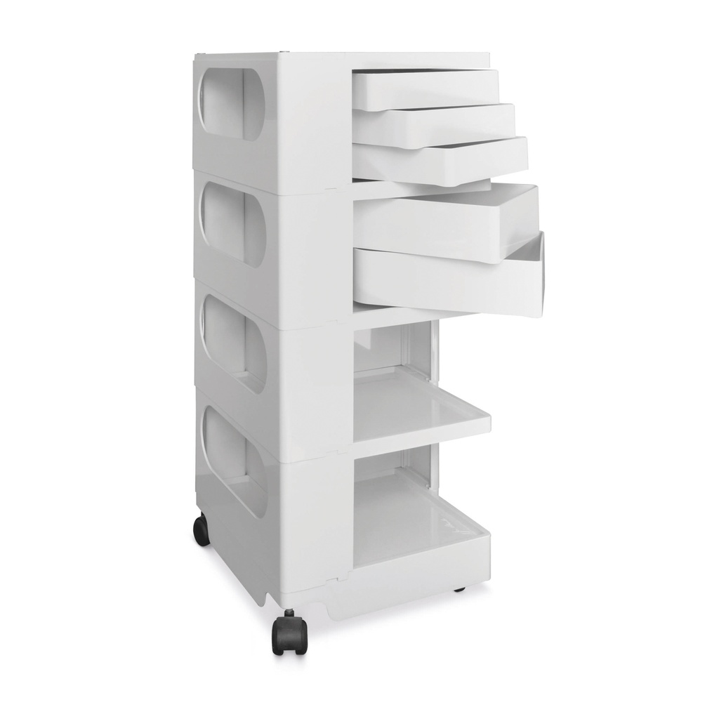 Carrello Medicar per stoccaggio medicale, bianco, L 43 x P 41 x H 95 cm