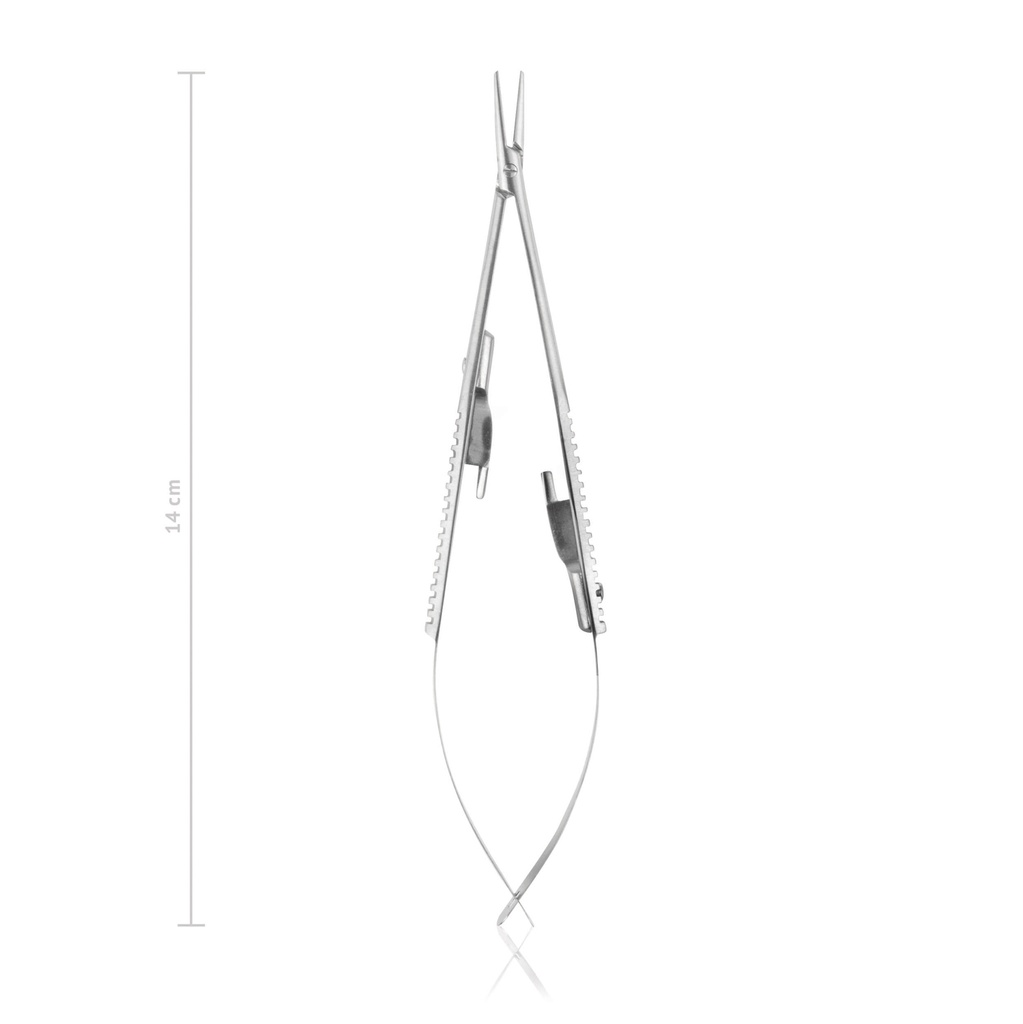 Portaghi  CASTROVIEJO, 14 cm, dritto, con fissatore
