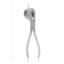 Sega anello per pappagallo, 17 cm, acciaio inox