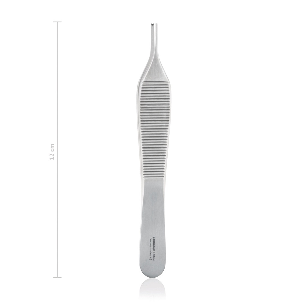 Pinza per tessuti ADSON, 12 cm, denti 1x2