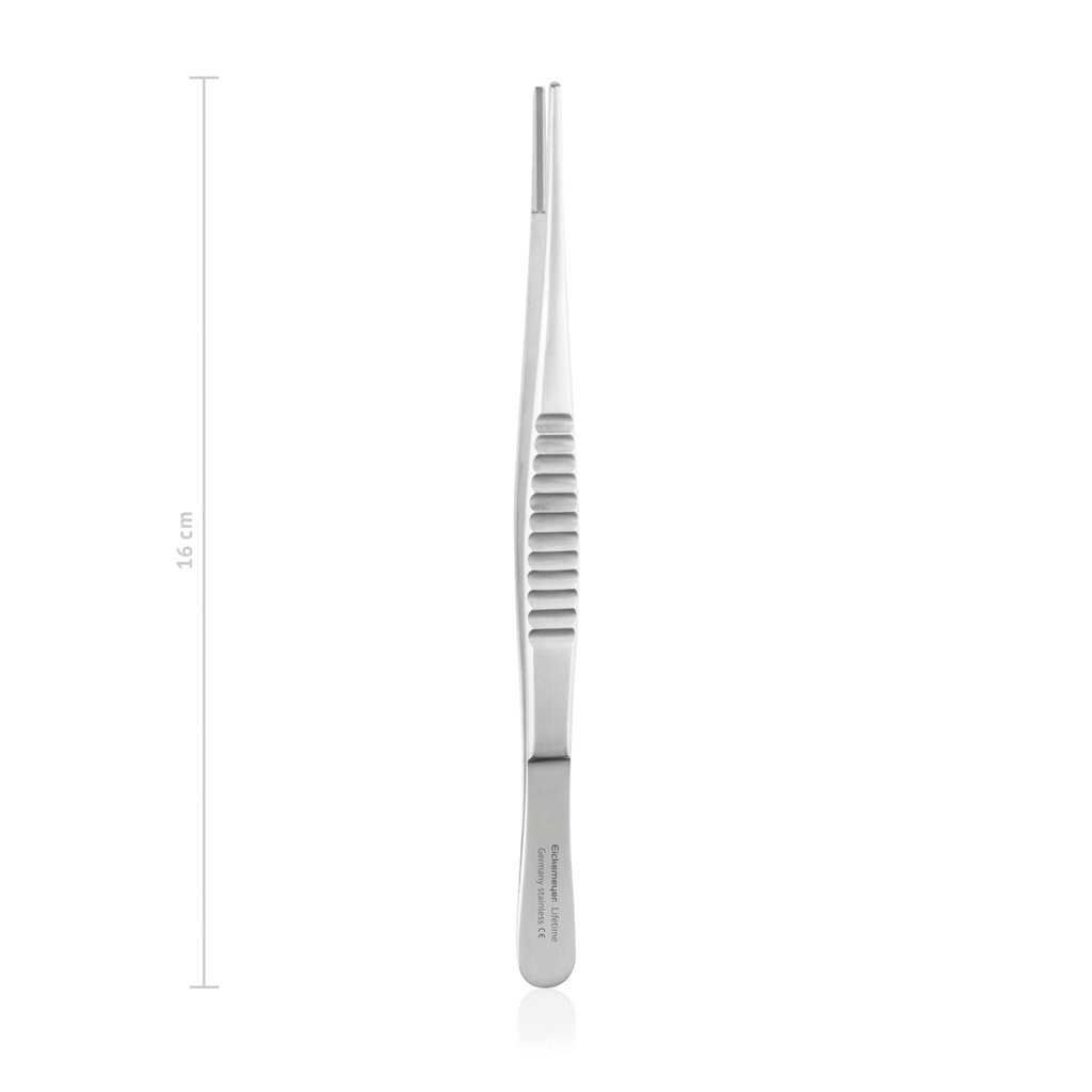 [130516] Pinza, 16 cm, 2 mm, con denti DE BAKEY