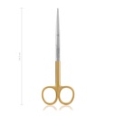 Forbici da dissezione METZENBAUM 14,5 cm, curve, con lama dentata, TC