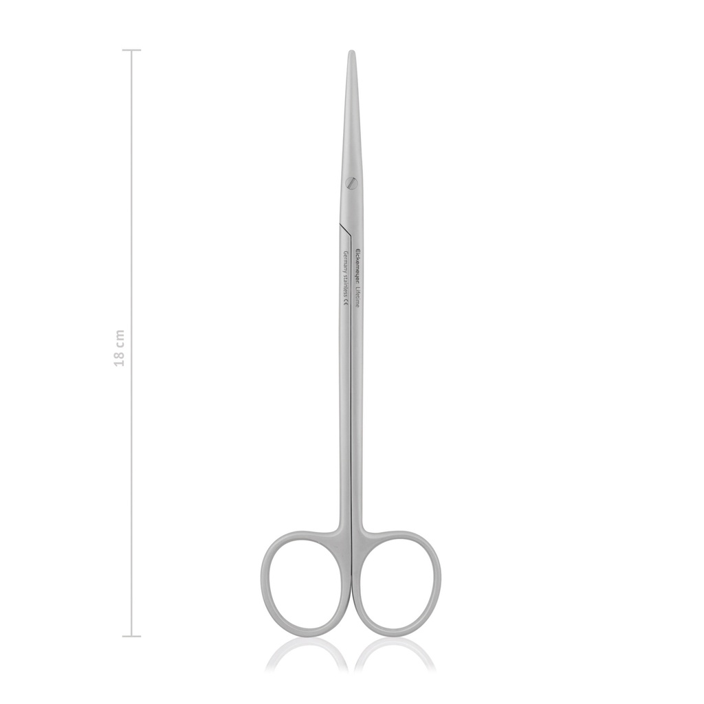 [118218] Forbici da dissezione METZENBAUM,18 cm, dritte, punta smussa