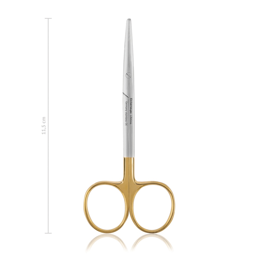 [116111] Forbici da dissezione 11,5 cm, curve, punta smussa , TC