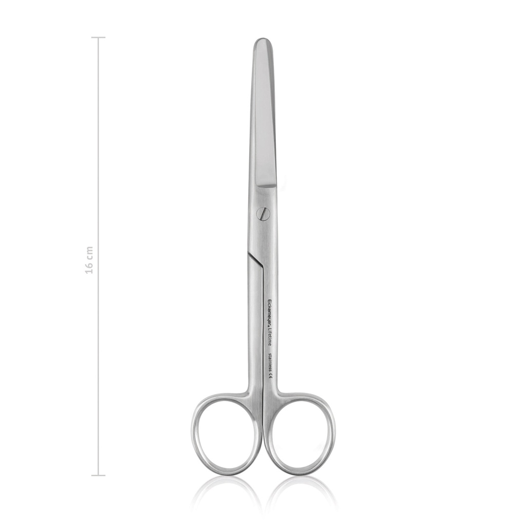 [970016] Forbici Chirurgiche 16 cm, dritte, punta smussa, LINEA ECONOMICA
