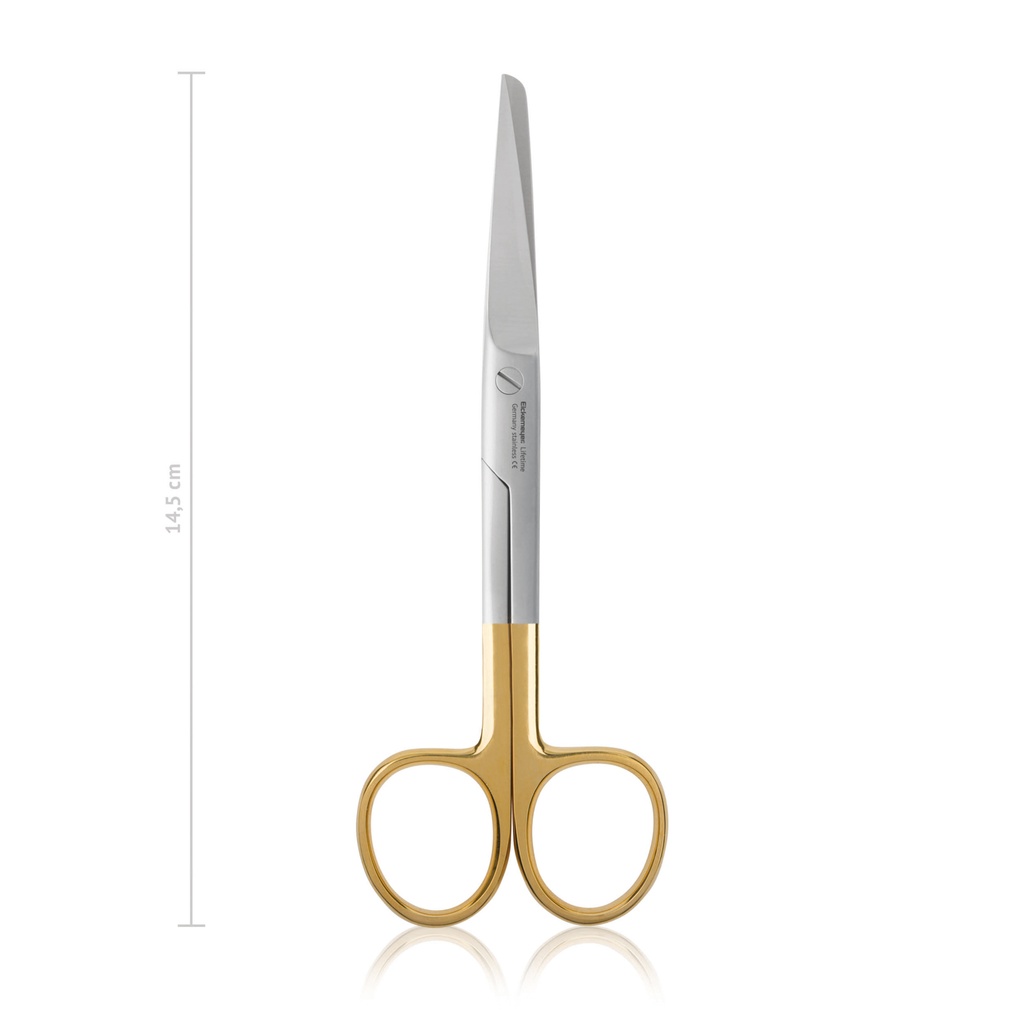 [113314] Forbici Chirurgiche 14,5 cm, curve, punte alterne, TC