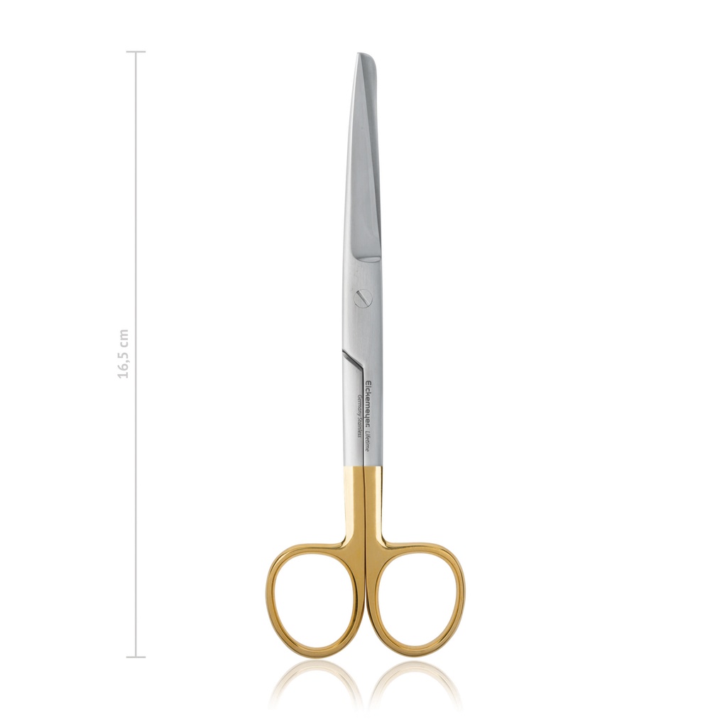 [113316] Forbici Chirurgiche 16,5 cm, curve, punte alterne, TC