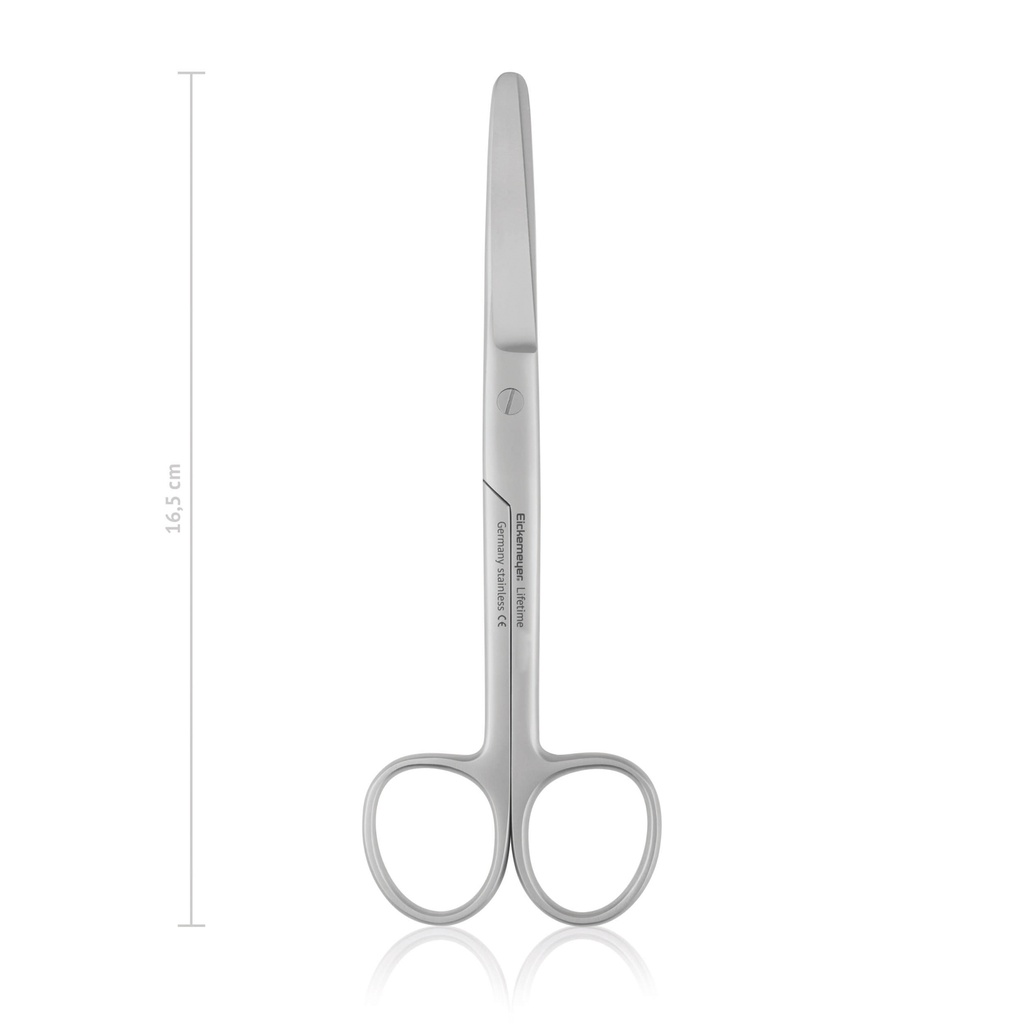 [114016] Forbici Chirurgiche 16,5 cm, dritte, punta smussa.