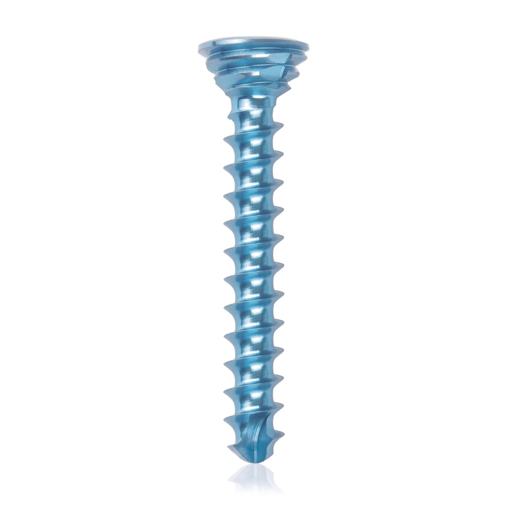 [185540] Vite bloccata in titanio Ø2.7x 20mm multidirezionele, blu,Torx 10 autofilettante, autoperforante