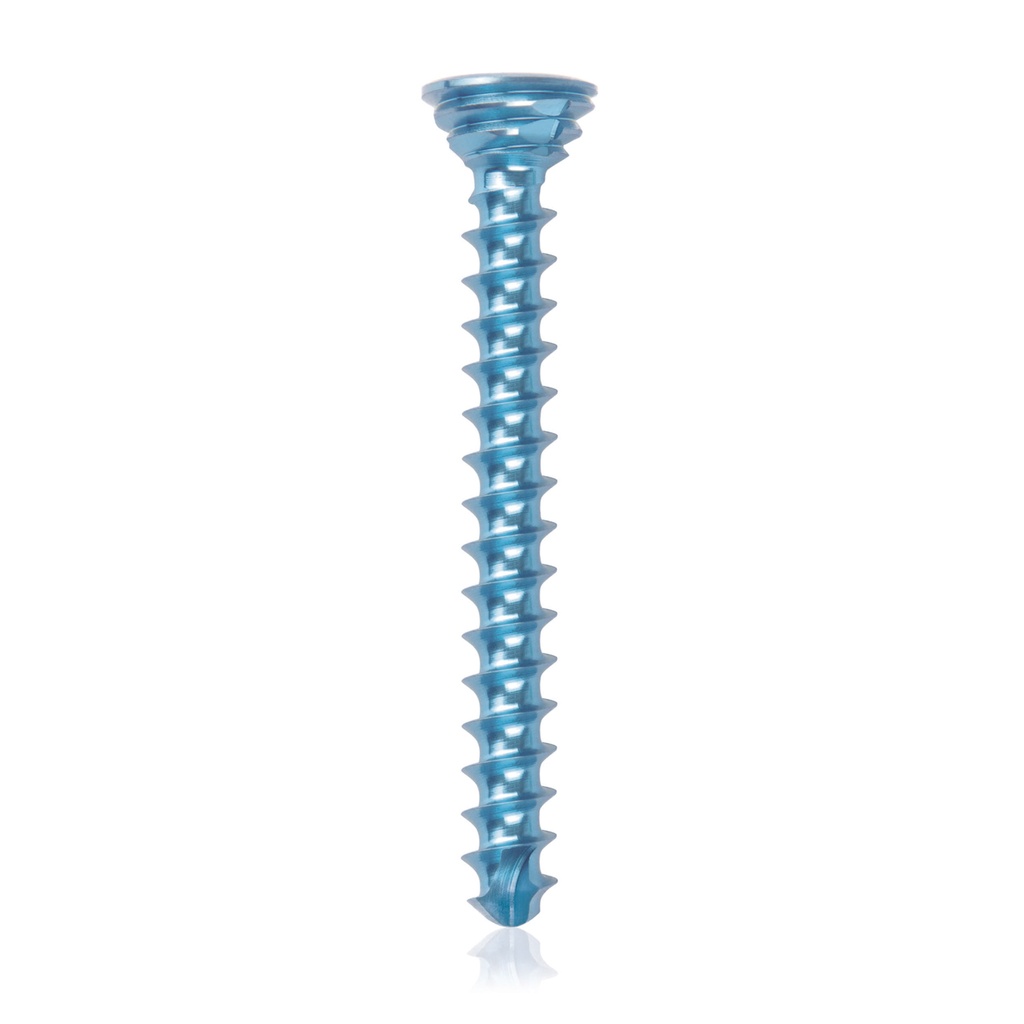 [185542] Vite bloccata in titanio Ø2.7x 24mm multidirezionale, blu, Torx 10 autofilettante, autoperforante