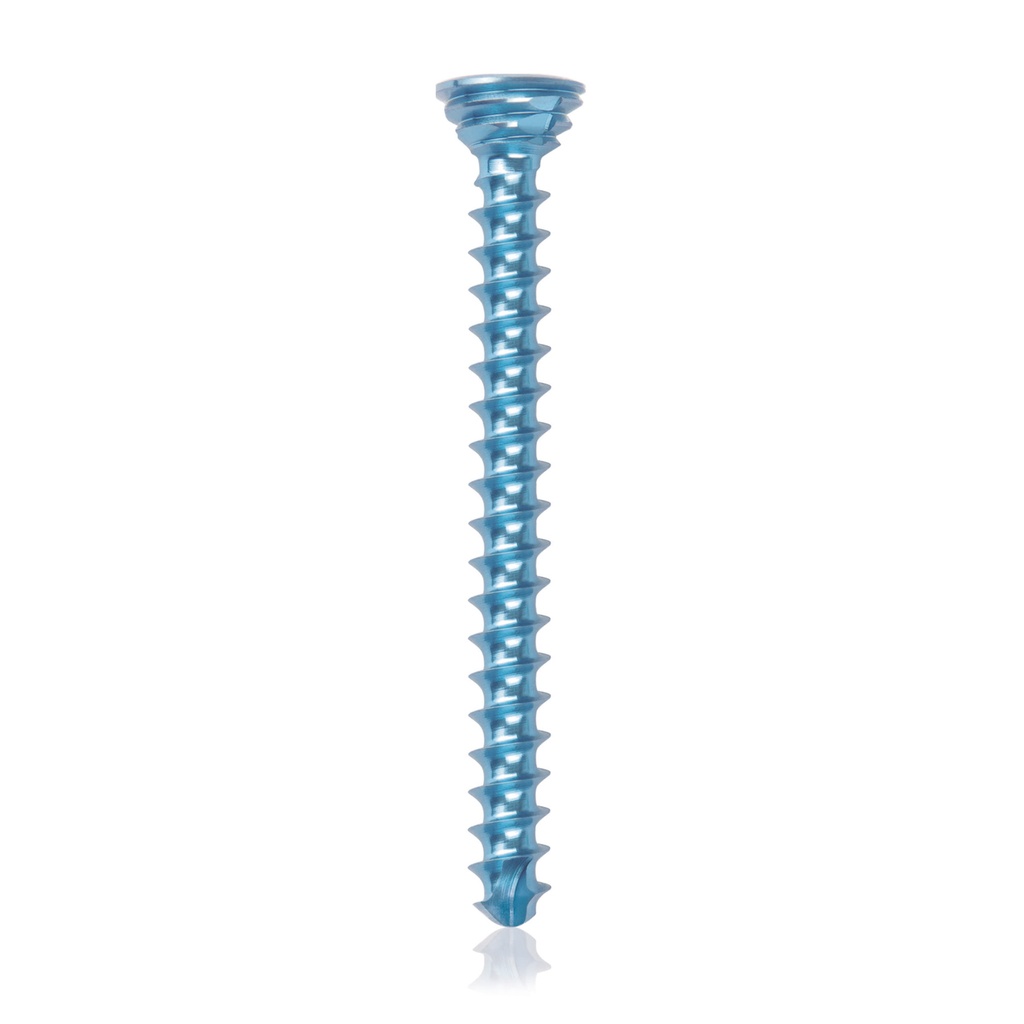 [185544] Vite bloccata in titanio, Ø2.7x 28mm multidirezionale, blau, Torx 10 autofilettante, autoperforante