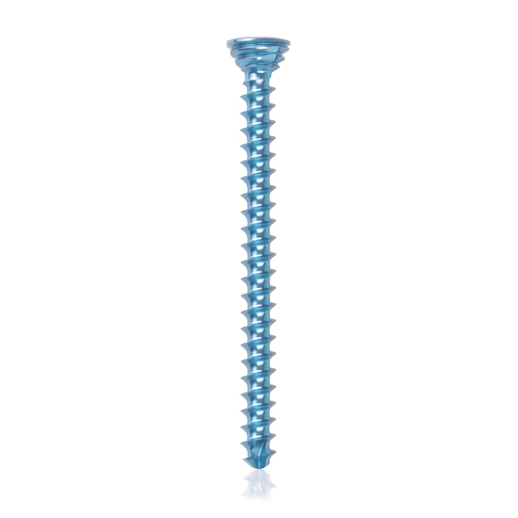 Titán zárócsavar Ø2,7 × 34 mm, szögstabil, többirányú, kék, Torx 10, önfúró, önmetsző