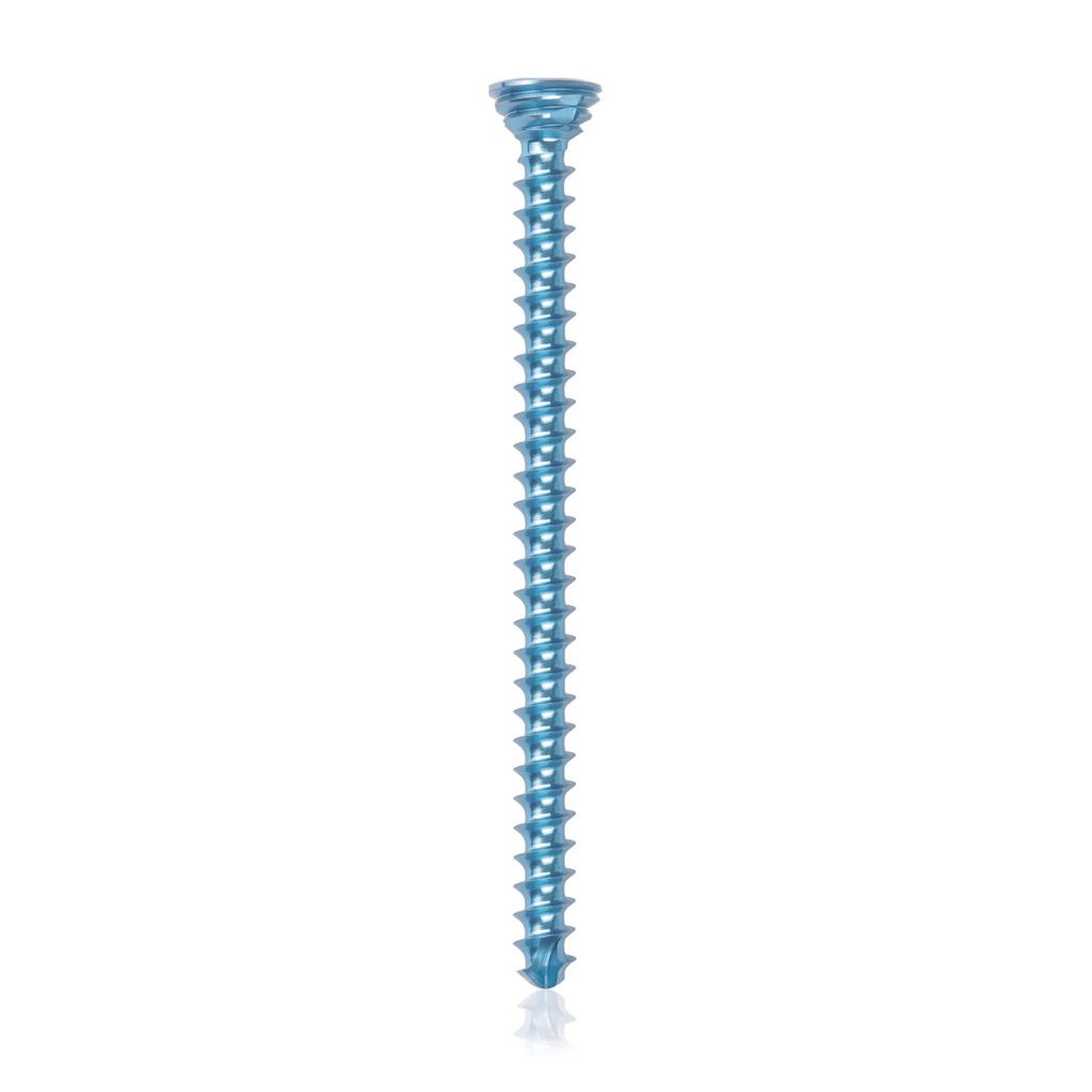 [185604] Titán zárócsavar Ø2,7 × 40 mm, szögstabil, többirányú, kék, Torx 10, önfúró, önmetsző