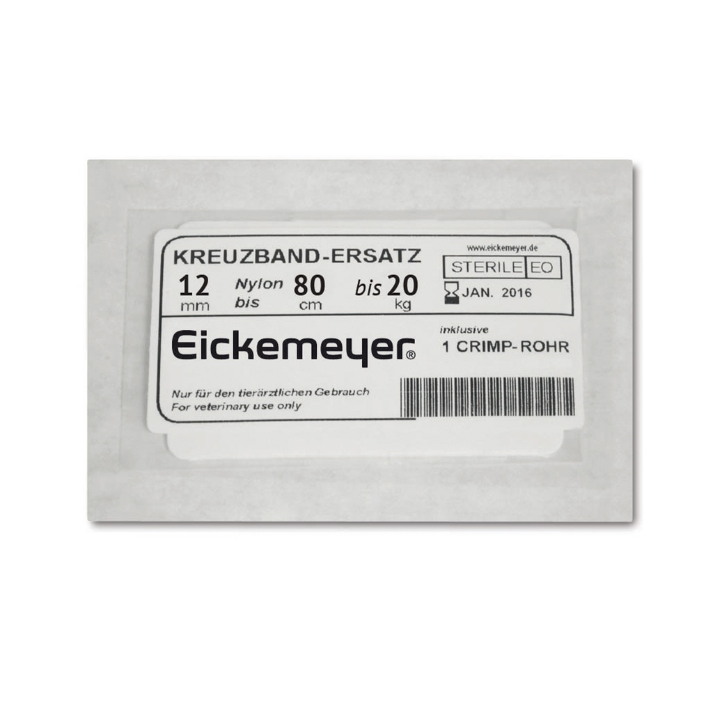 Set sostituzione crociato, incl. 1 tubo di bloccaggio 12 mm e nylon 80 cm (per animali fino a 20 kg), conf. sterile