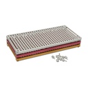 Rastrelliere per placche, 3 pz, colore silver/rosso/giallo, incluso di 10 chiodini