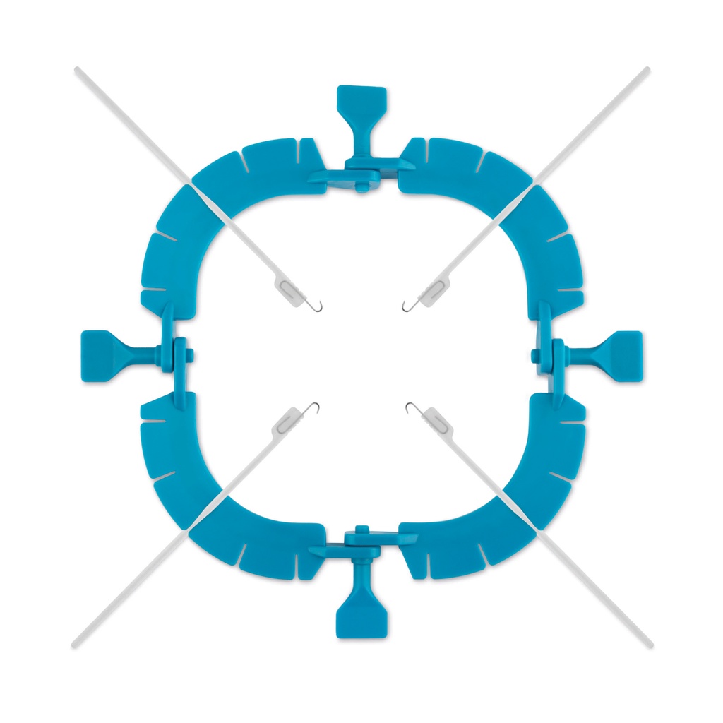 Divaricatore ad anello con ganci elastici, con 8 ganci elastici, 144 x 144mm