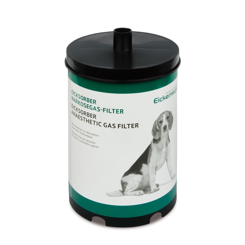 Filtro gas anestetico EickSorber, incl. 2 mt di tubo gas di scarico, confezione da 6 pezzi