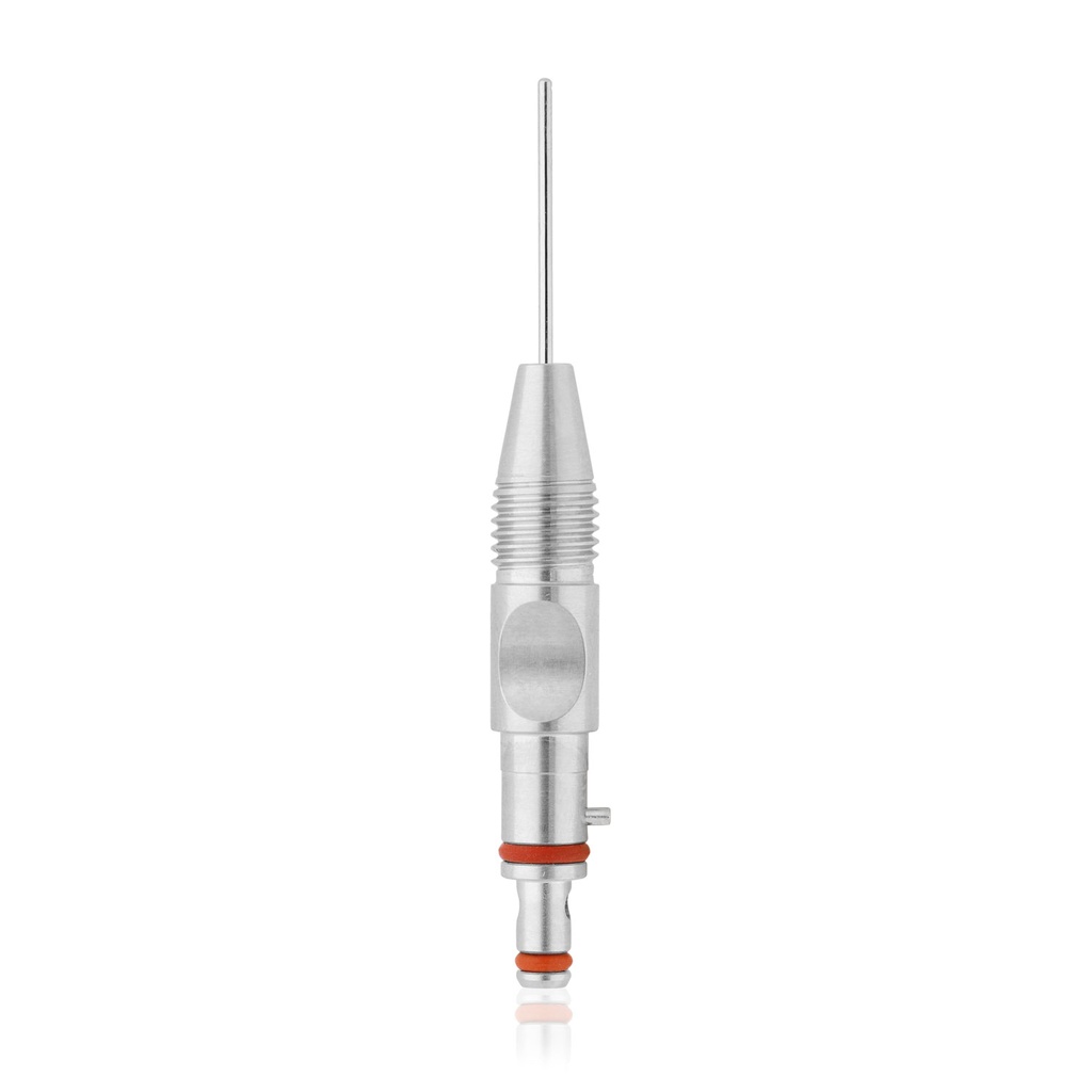 Punta I/A, dritta, manicotto metallico integrato 16G, per EICKEMEYER® PhacoVet (riutilizzabile)