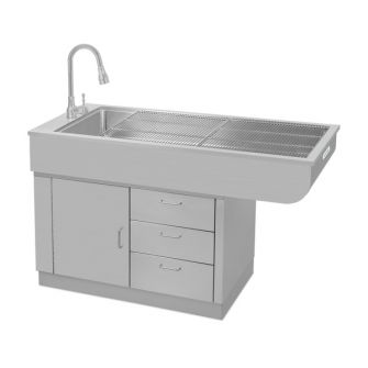 [639060] EICKEMEYER® Vasca lavaggio in acciaio per odontoiatria, L 140 x P 60 x H 88