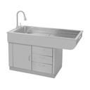 EICKEMEYER® Vasca lavaggio in acciaio per odontoiatria, L 140 x P 60 x H 88