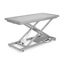 Tavolo elevabile a forbice II, modello base, in acciaio inox, 60 x 130 cm